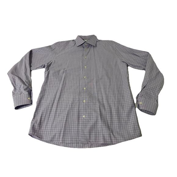 ETON Button Up Shirt Mens 42/ 16.5 Lavender Purple Check Contemporary Casual - Picture 1 of 7